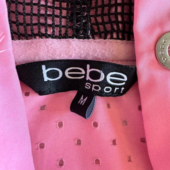BEBE 2000s Y2K Sport Pink Windbreaker Jacket - Picture 4 of 7